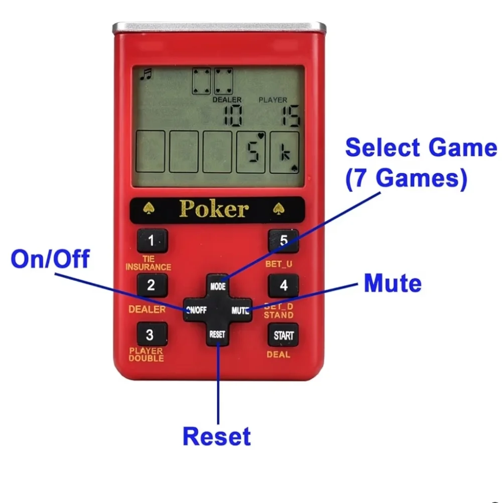 LYGHT 7-in-1 Poker+ Handheld Electronic Game Console